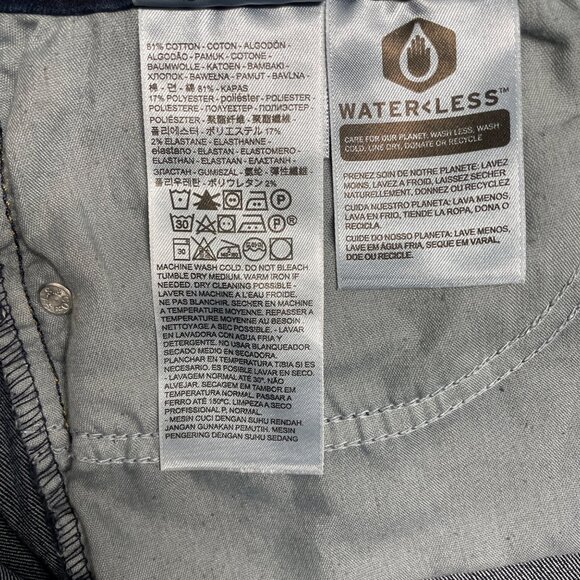 LEVI'S JEANS 711 SKINNY HIGH RISE SIZE 34 BLUE DENIM LOGO DARK WASH STRETCH - Picture 6 of 10